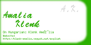 amalia klenk business card